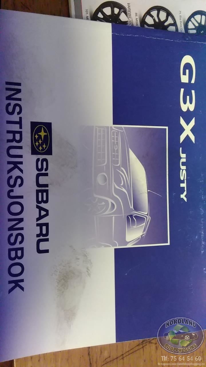 Instruksjonsbok til Subaru Justy, 2003-2007 (Type III)