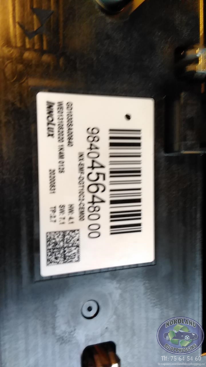 Multimedia display (MCU - Media Controller Unit) til Citroën ë-C4 2020-->>  (9840456480|)