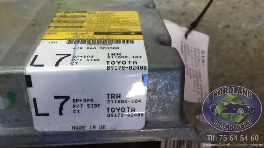 Styreenhet airbag hovedsensor til Toyota Corolla 2002-2007  (TRW|211082-104|89170-02400|)
