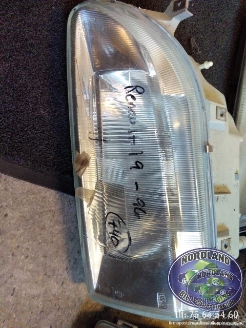 Frontlykt høyre halogen til Renault 19, 1990-1996  