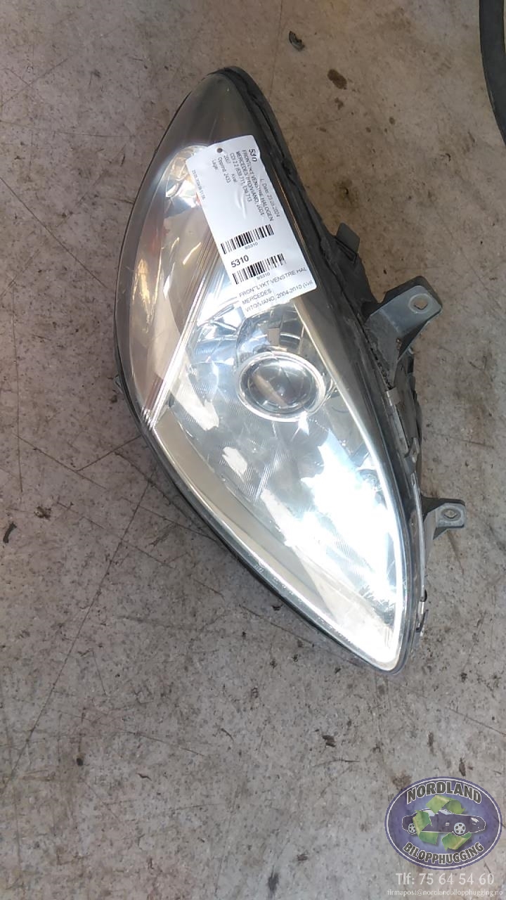 Frontlykt venstre halogen til Mercedes Vito/Viano, 2004-2010 (Fase 1) (W639) (W639)