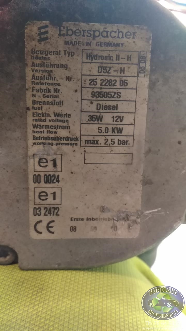 Dieselvarmer til Toyota Yaris 2006-2009 (Type II, Fase 1)  