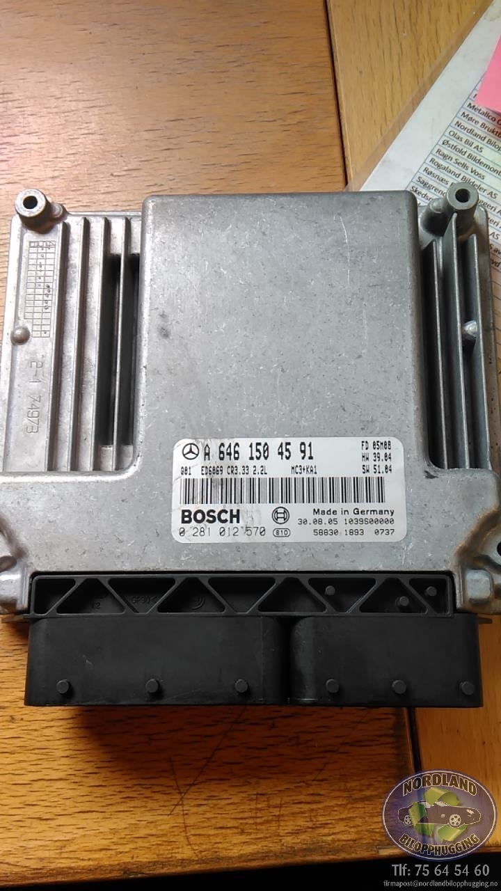 Styreenhet motor til Mercedes Vito/Viano, 2004-2010 (Fase 1) (W639) (W639) (A 646 150 45 91)