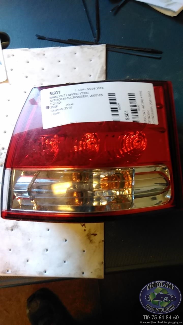 Baklykt høyre ytre til Citroën C-Crosser, 2007-2012  
