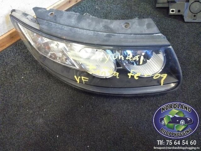 Frontlykt venstre halogen til Hyundai Santa Fe, 2006-2009 (Type II, Fase 1)  