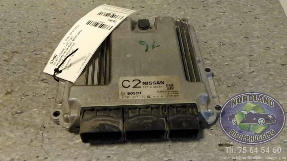 Styreenhet motor til Nissan Qashqai 2010-2014 (Type I, Fase 2) (BOSCH|0281017185|23710BB47A|)