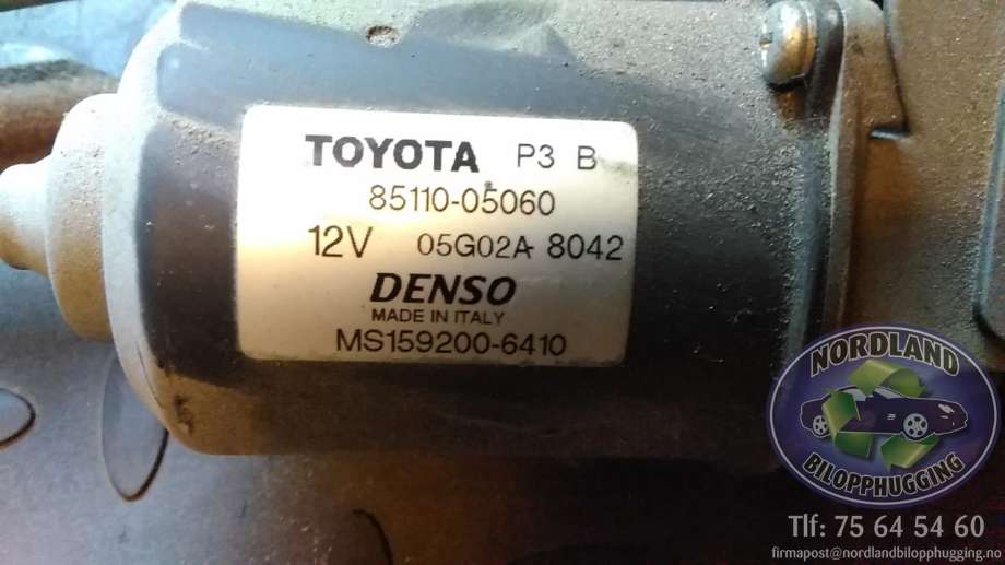 Viskermotor frontrute komplett m/overføring til Toyota Avensis 2003-2008 (Type II)  