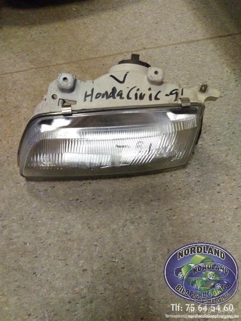 Frontlykt venstre halogen til Honda Civic 1988-1991