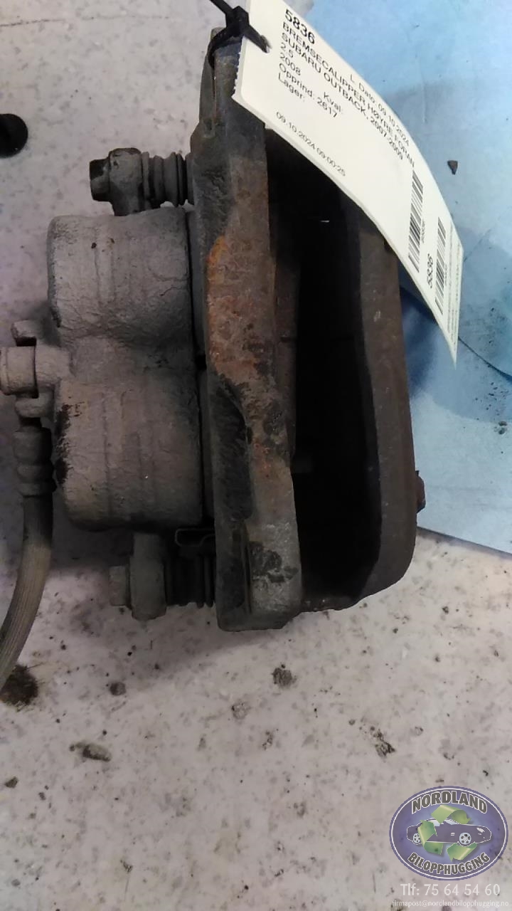 Bremsecaliper høyre foran til Subaru Outback, 2007-2009 (Type III, Fase 2)  