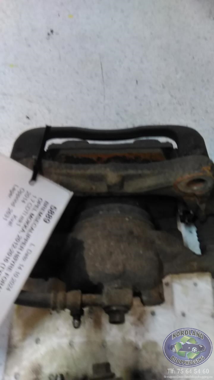 Bremsecaliper høyre foran til Opel Mokka, 2012-2016 (Type I, Fase 1)  