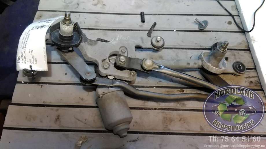Viskermotor frontrute komplett m/overføring til Honda Jazz, 2009-2015 (Type II)  