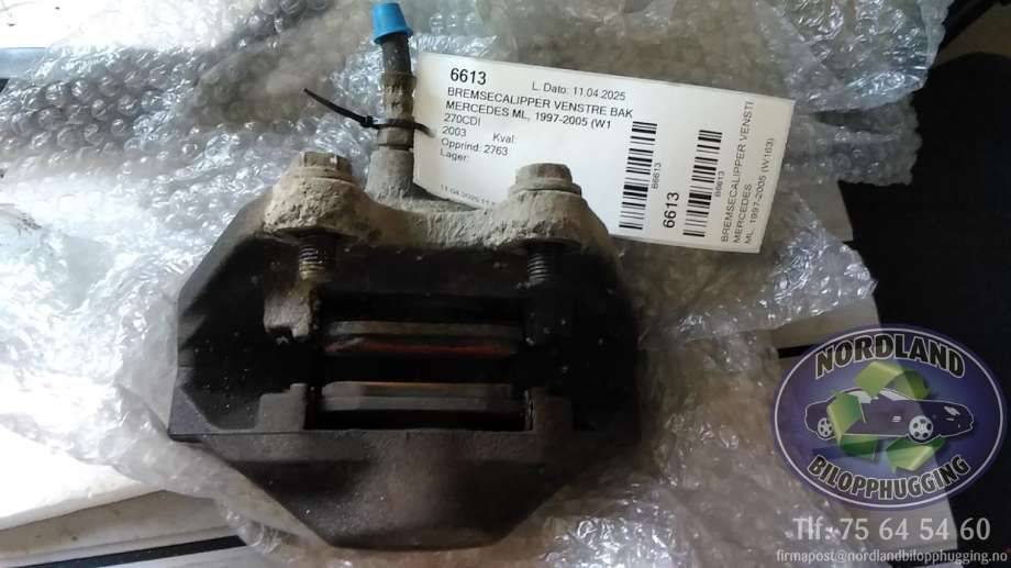 Bremsecaliper venstre bak til Mercedes ML, 1997-2005 (W163) (W163) 