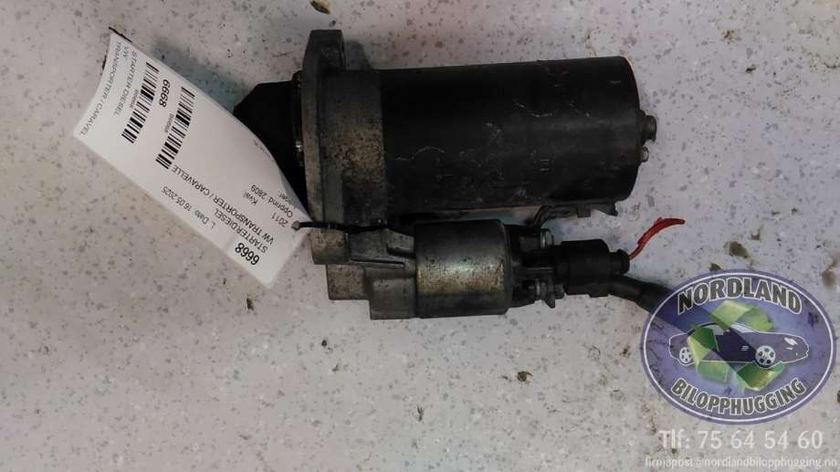 Starter diesel til VW Transporter / Caravelle 2009-2015 (Fase 2) (T5) (T5) 