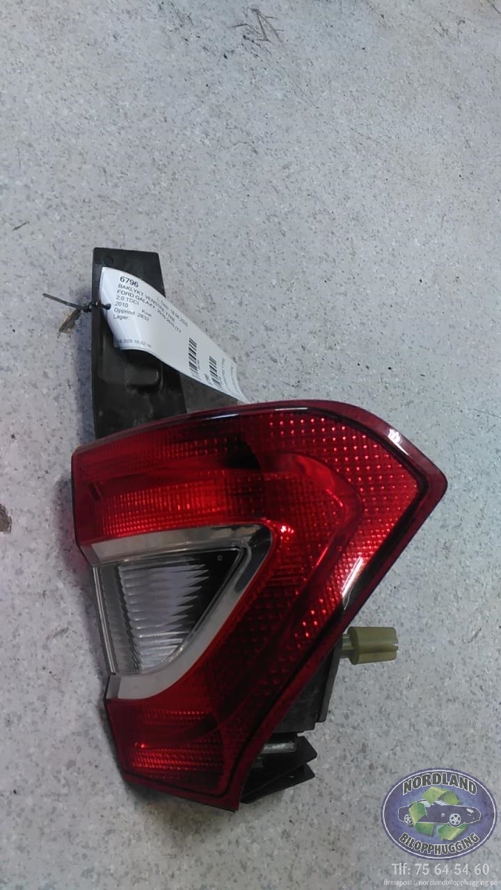 Baklykt venstre ytre til Ford Galaxy, 2010-2015 (Type III, Fase 2)  