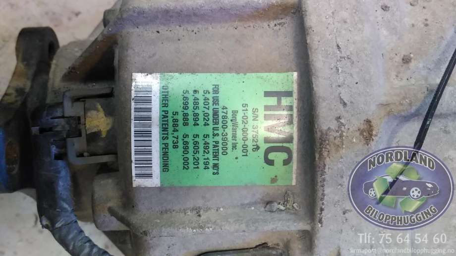 Kardang klokke bak til Hyundai Tucson 2003-2009  (5102000001|4780039000|)