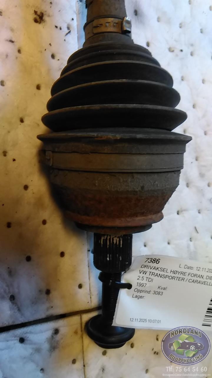 Drivaksel høyre foran, diesel/manuell til VW Transporter / Caravelle 1990-2003 (T4) (T4)