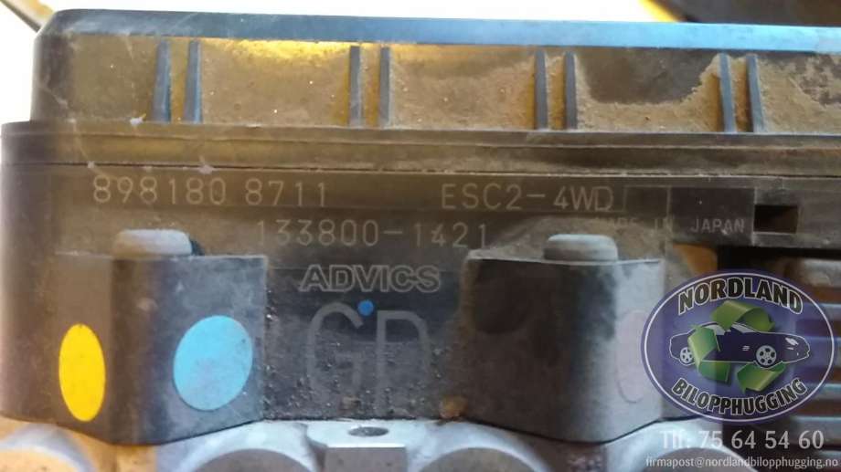 ABS sentral til Isuzu D-Max 2012-2017 (Type II, Fase 1)  (ADVICS|8981808711|1338001421|)