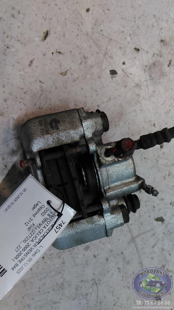 Bremsecaliper venstre bak til Toyota Celica, 2000-2005 (Type VII)  