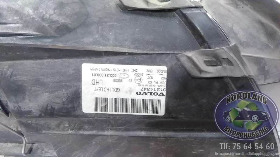 Frontlykt venstre xenon til Volvo S80 2006-2013 (Type II, Fase 1)  (31214347|)