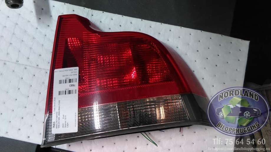 Baklykt høyre til Volvo S60, 2000-2004 (Type I, Fase 1)  (9483541)