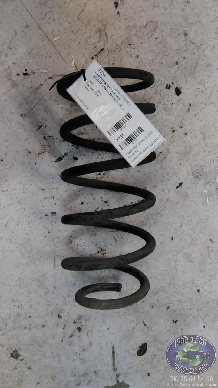 Fjær bak spiralfjær til Toyota Land Cruiser 120, 2002-2009  
