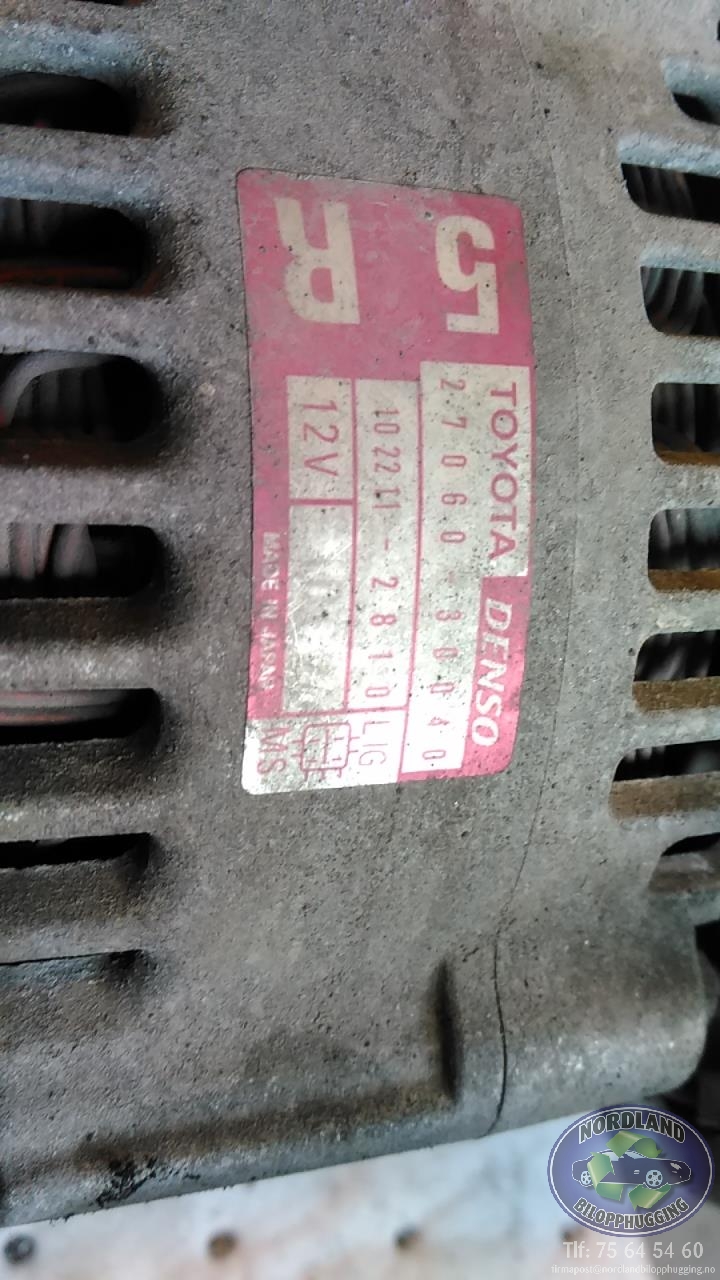 Dynamo diesel til Toyota Hiace 2001-2006 (Fase 2)  (DENSO|2706030040|)