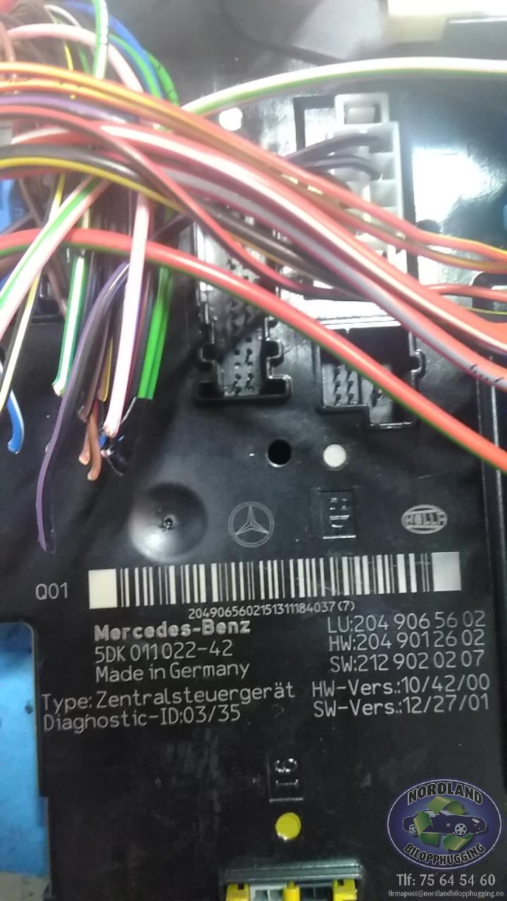 Styreenhet (SAM - Signal Acquisition Module) til Mercedes C-Klasse 2011-2014 (Fase 2) (W204) (W204) (A 204 906 56 02|)