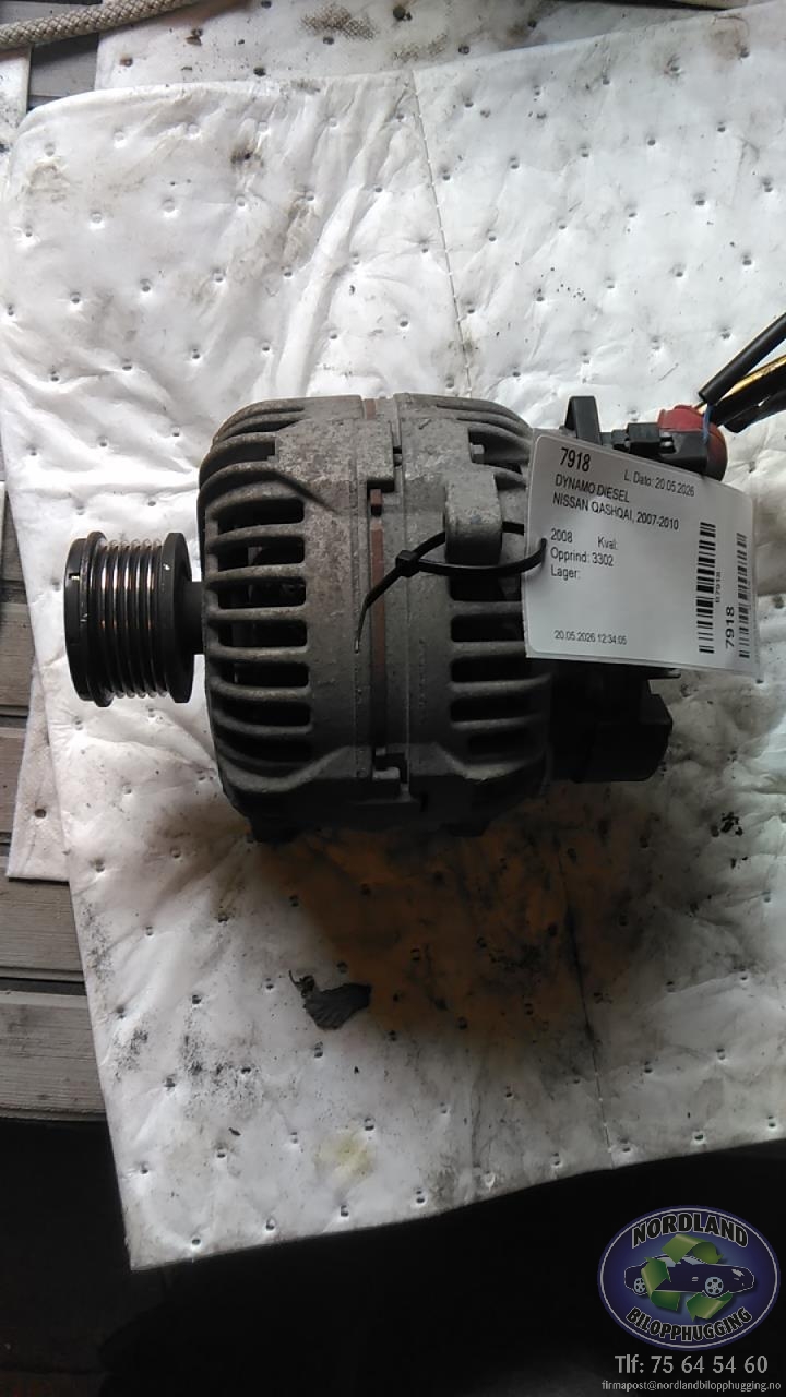 Dynamo diesel til Nissan Qashqai, 2007-2010 (Type I, Fase 1)  