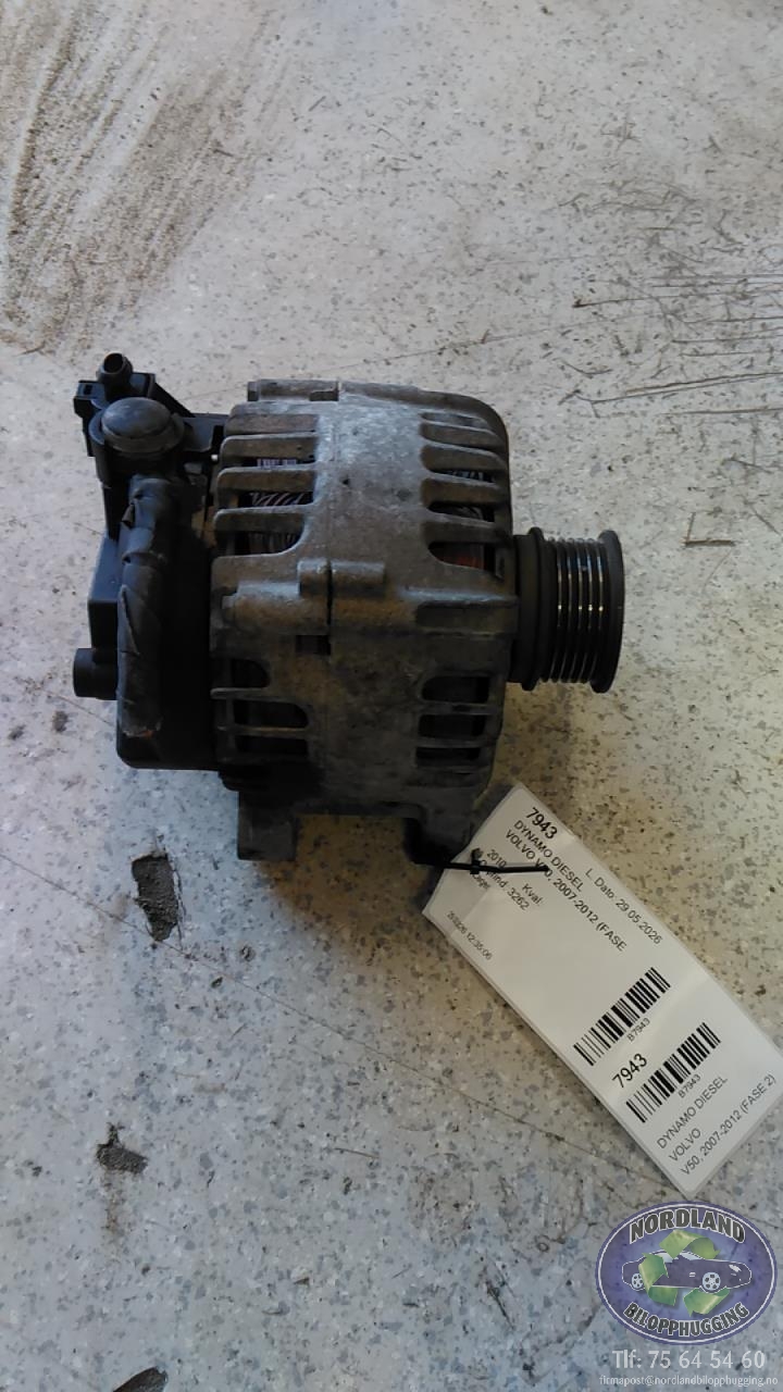 Dynamo diesel til Volvo V50, 2007-2012 (Fase 2)  (30659389)
