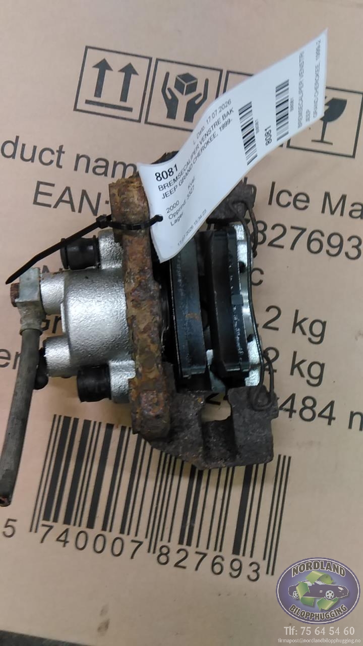 Bremsecaliper venstre bak til Jeep Grand Cherokee, 1999-2004
