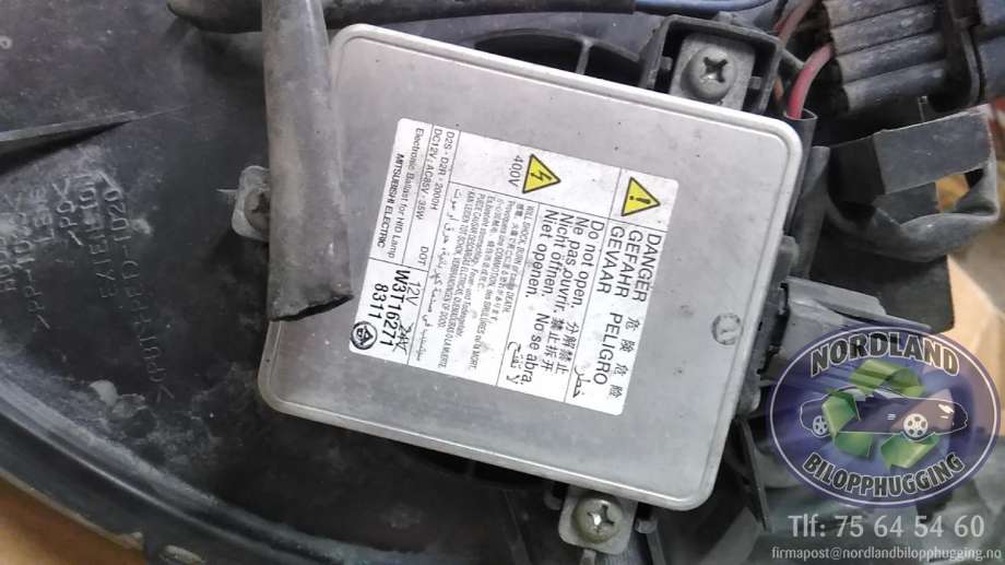 Frontlykt høyre xenon til Mitsubishi Outlander 2007-2010 (Type II, Fase 1)