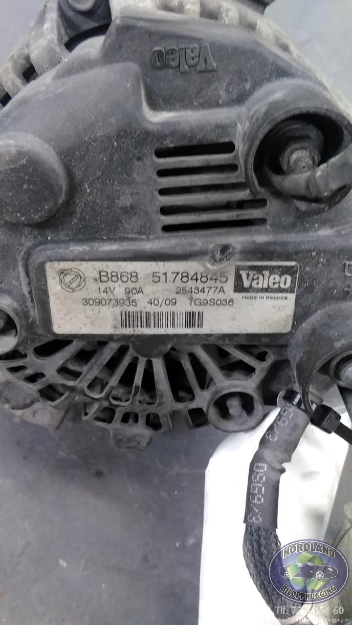 Dynamo diesel til Fiat Doblo 2006-2010 (Type I, Fase 2)