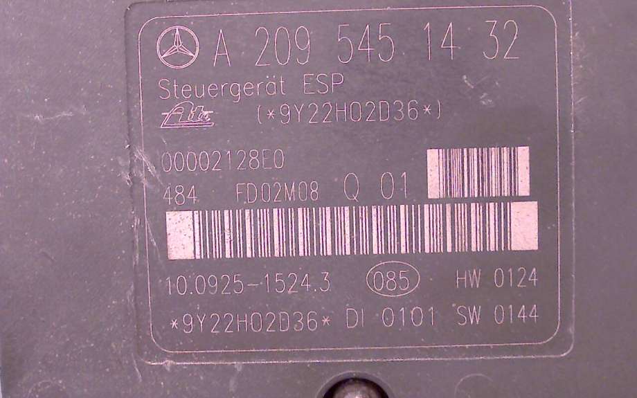 ABS sentral til Mercedes C-Klasse 2000-2004 (Fase 1) (W203) (W203) (MERCEDES-BENZ C 200 CDI||A0044315412Q01)