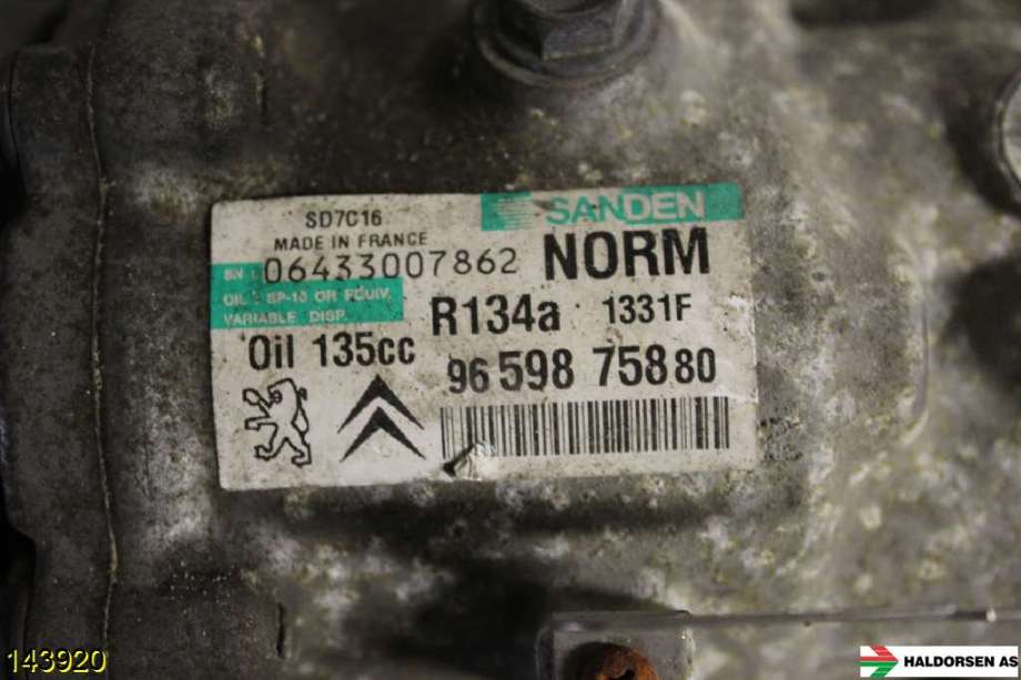 Aircondition kompressor til Peugeot 308 2007-2011 (Type I, Fase 1)  (PEUGEOT 308|)