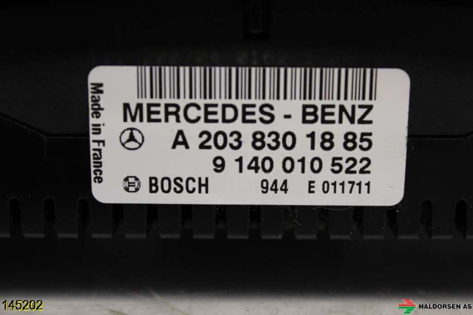 Varmeapparat betjening til Mercedes C-Klasse 2004-2007 (Fase 2) (W203) (W203) (MERCEDES|A 203 830 18 85|)