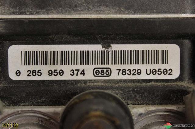 ABS sentral til Peugeot 307 2005-2008 (Fase 2)  (PEUGEOT||0 265 234 152)