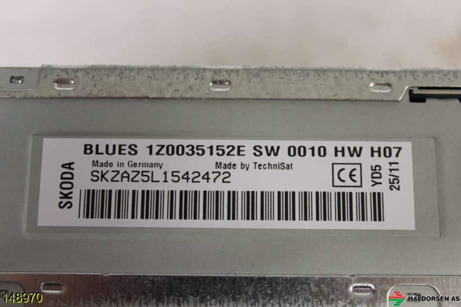 Bilstereo til Škoda Yeti 2009-2013 (Fase 1) (SKODA|1Z0035152E|)