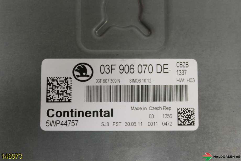 Styreenhet motor til Škoda Yeti 2009-2013 (Fase 1)  (SKODA|03F 906 070 DE|)