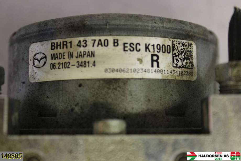 ABS sentral til Mazda 3 2013-2016 (Type III, Fase 1)  (MAZDA|BHR1 43 7AO B|06.212-3481.4|)