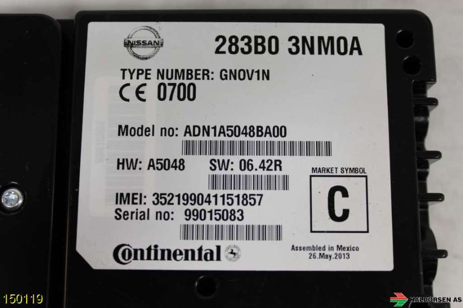 Styreenhet diverse til Nissan Leaf 2011-2017 (Type I)  (NISSAN|283B0 3NM0A|)