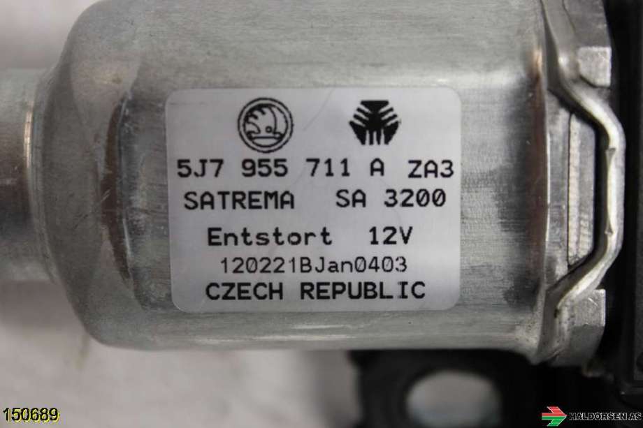 Viskermotor bakrute til Škoda Fabia 2010-2014 (Type II, Fase 2)  (SKODA|5J7 955 711 A|)