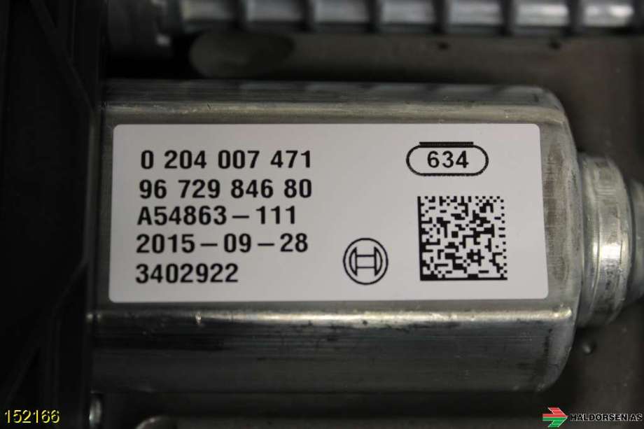 Håndbrekk/parkbrems elektrisk, fra bakstilling til Citroën C4 2011-2017 (Type II)  (CITROEN|96 729 846 80|0 204 007 471|)