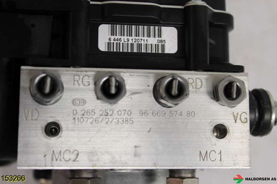 ABS sentral til Peugeot 308 2011-2013 (Type I, Fase 2) (PEUGEOT|96 669 574 80|0 265 252 070|)