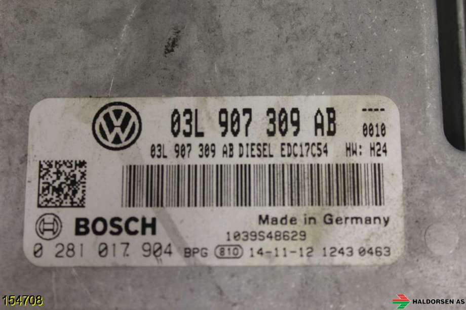 Styreenhet motor til VW Amarok 2010-2016 (Type I, Fase 1)  (VOLKSWAGEN|03L 907 309 AB|)