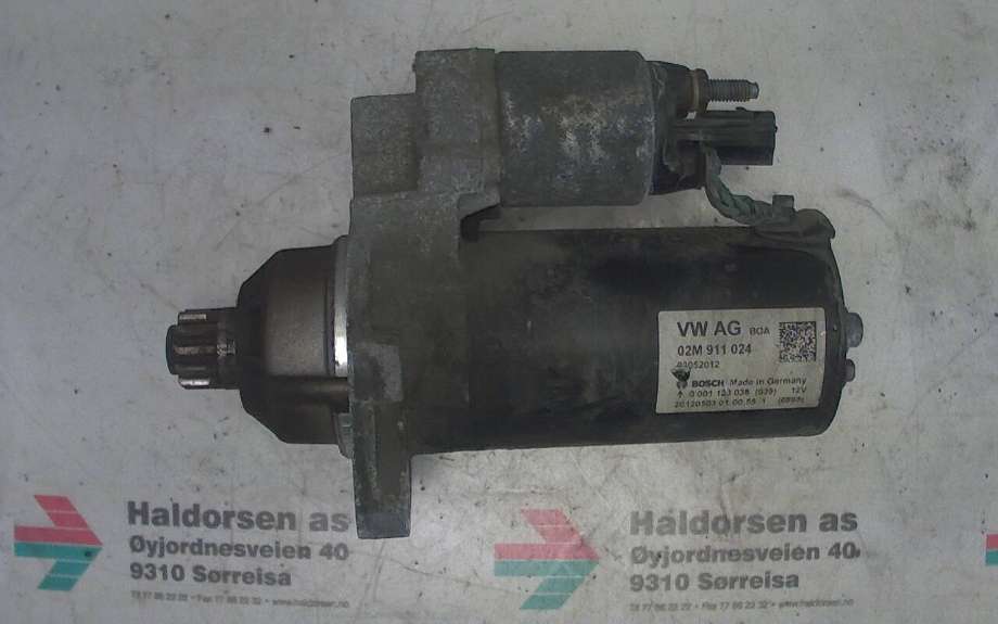 Starter diesel til VW Caddy, 2010-2015 (Type III, Fase 2)  (VOLKSWAGEN|02M 911 024  X)