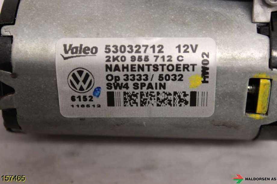 Viskermotor bakrute til VW Caddy 2010-2015 (Type III, Fase 2)  (VOLKSWAGEN|2K0 955 712 C|)