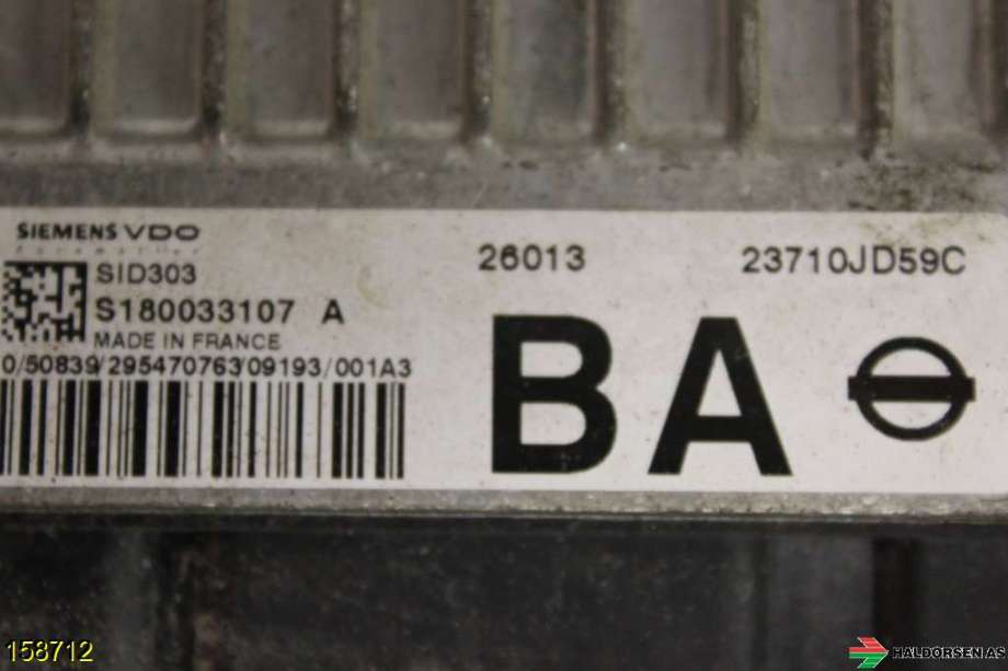 Styreenhet motor til Nissan Qashqai 2007-2010 (Type I, Fase 1)  (NISSAN|23710 JD54D|)