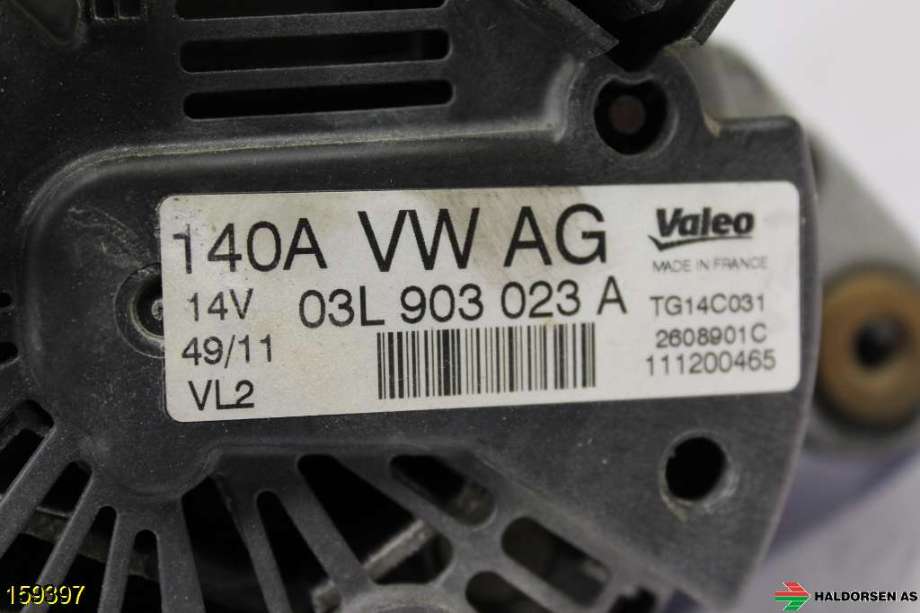 Dynamo til VW Tiguan 2011-2016 (Type I, Fase 2)  (VOLKSWAGEN|03L 903 023 AX|)