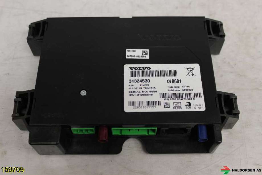 Styreenhet diverse til Volvo V60 2010-2013 (Type I, Fase 1) (VOLVO|30782872|)