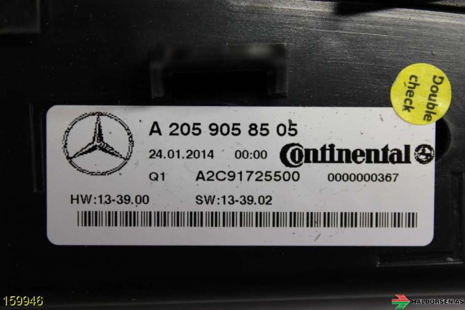 Varmeapparat betjening til Mercedes C-Klasse 2014-2018 (Fase 1) (W205) (W205) (MERCEDES|A 205 905 85 05|)
